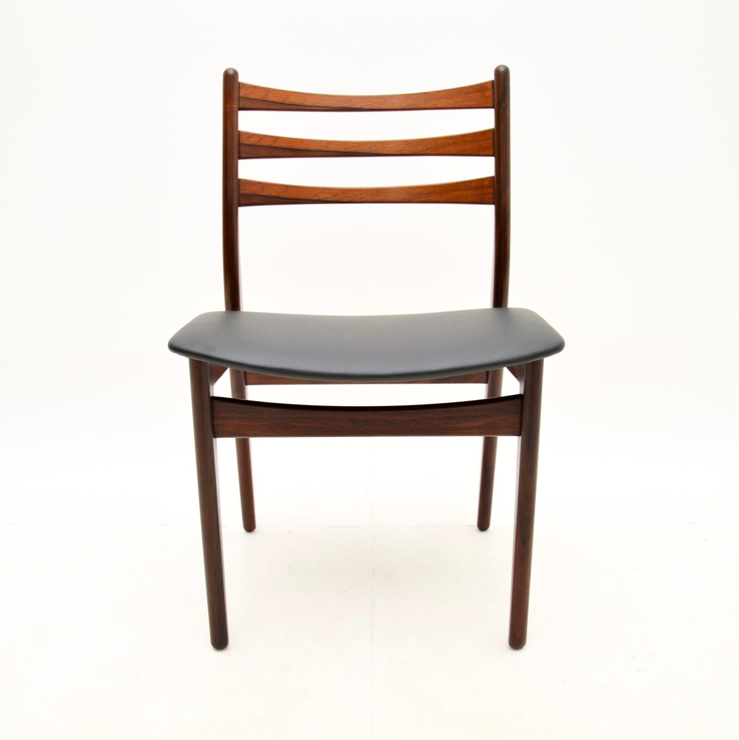 Wood Set of Six Danish Vintage Dining Chairs For Sale