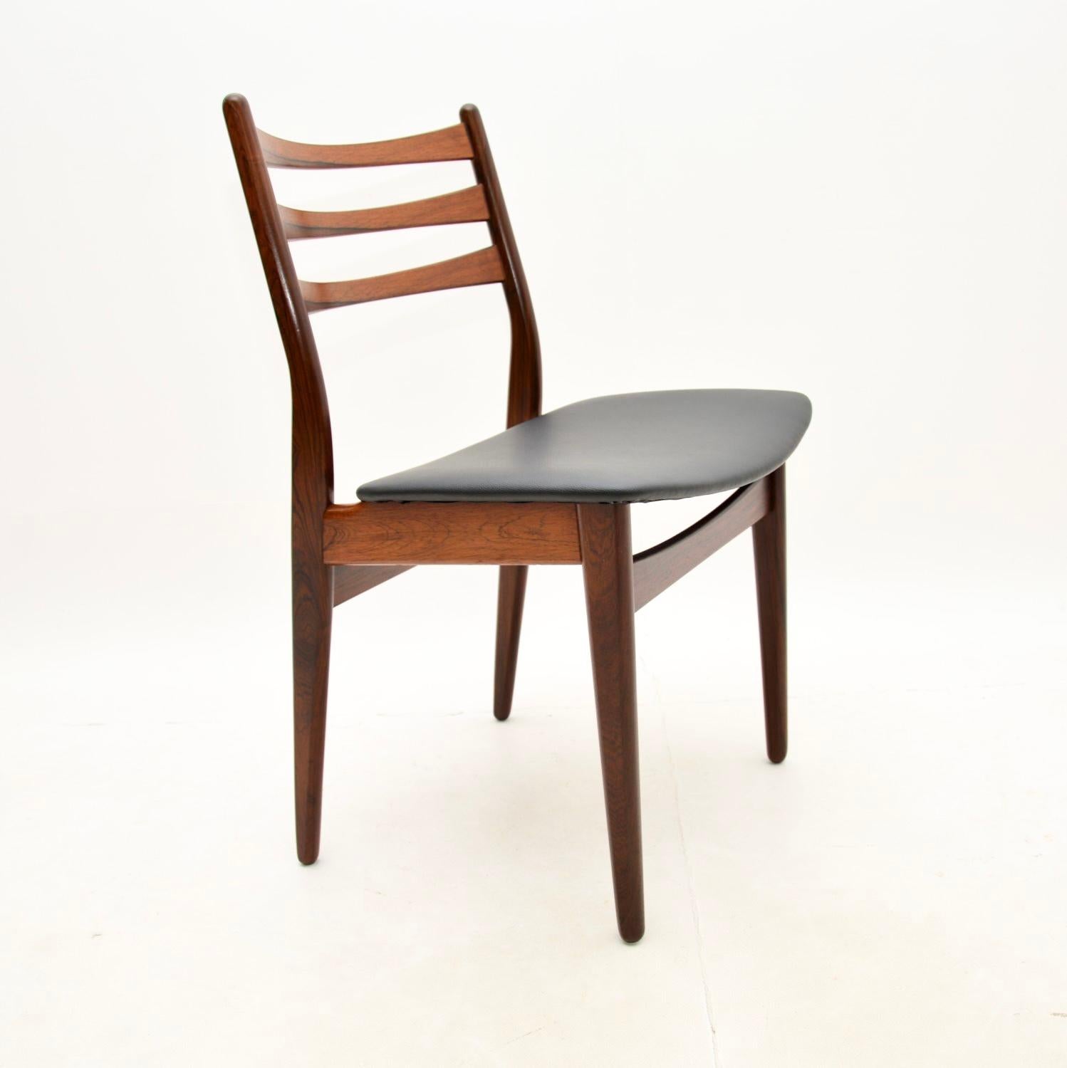 Set of Six Danish Vintage Dining Chairs For Sale 1