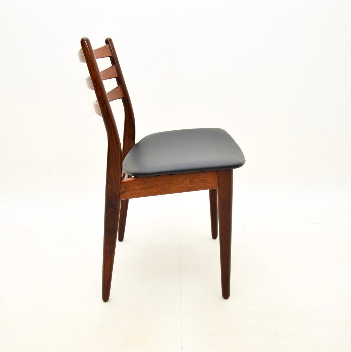Set of Six Danish Vintage Dining Chairs For Sale 1