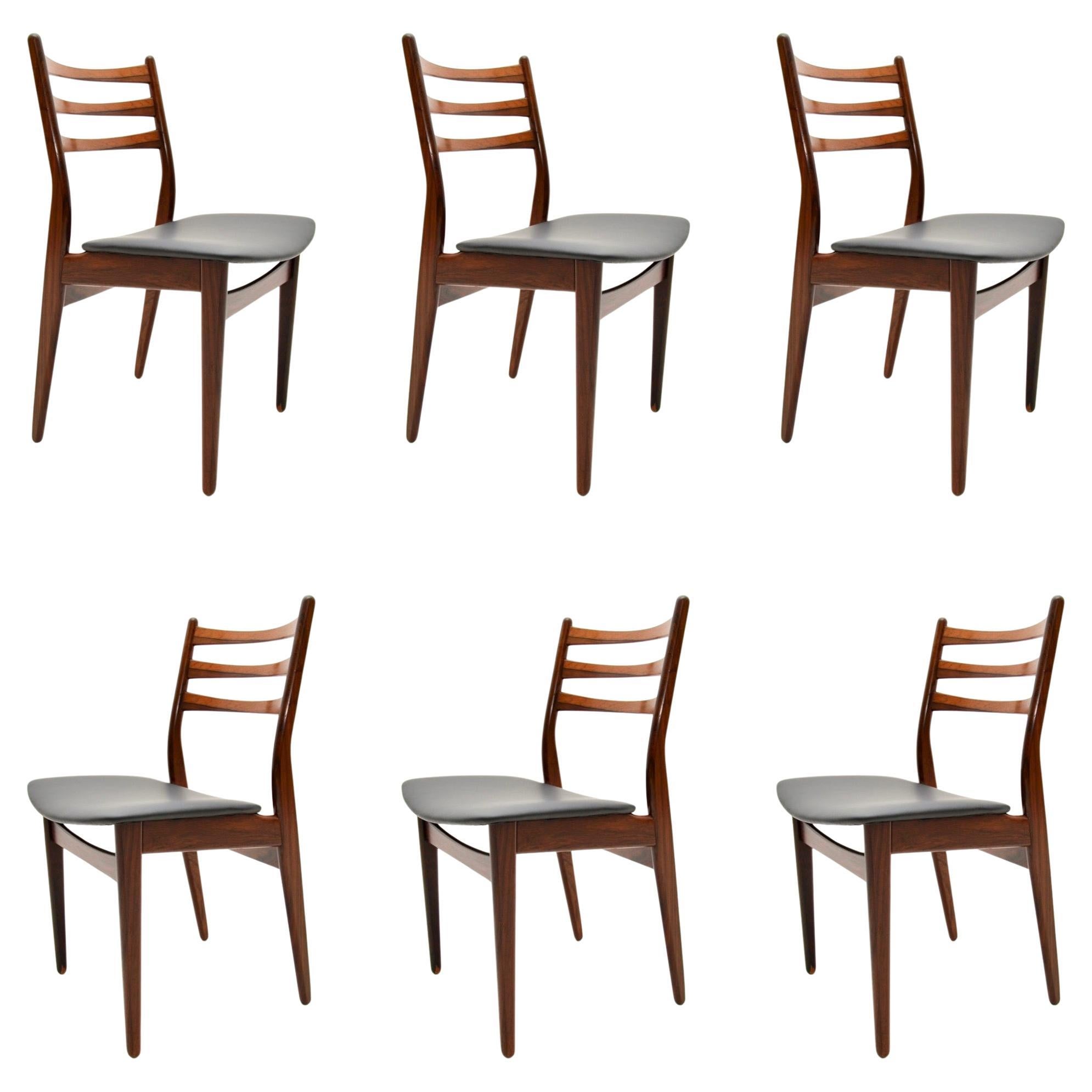 Set of Six Danish Vintage Dining Chairs