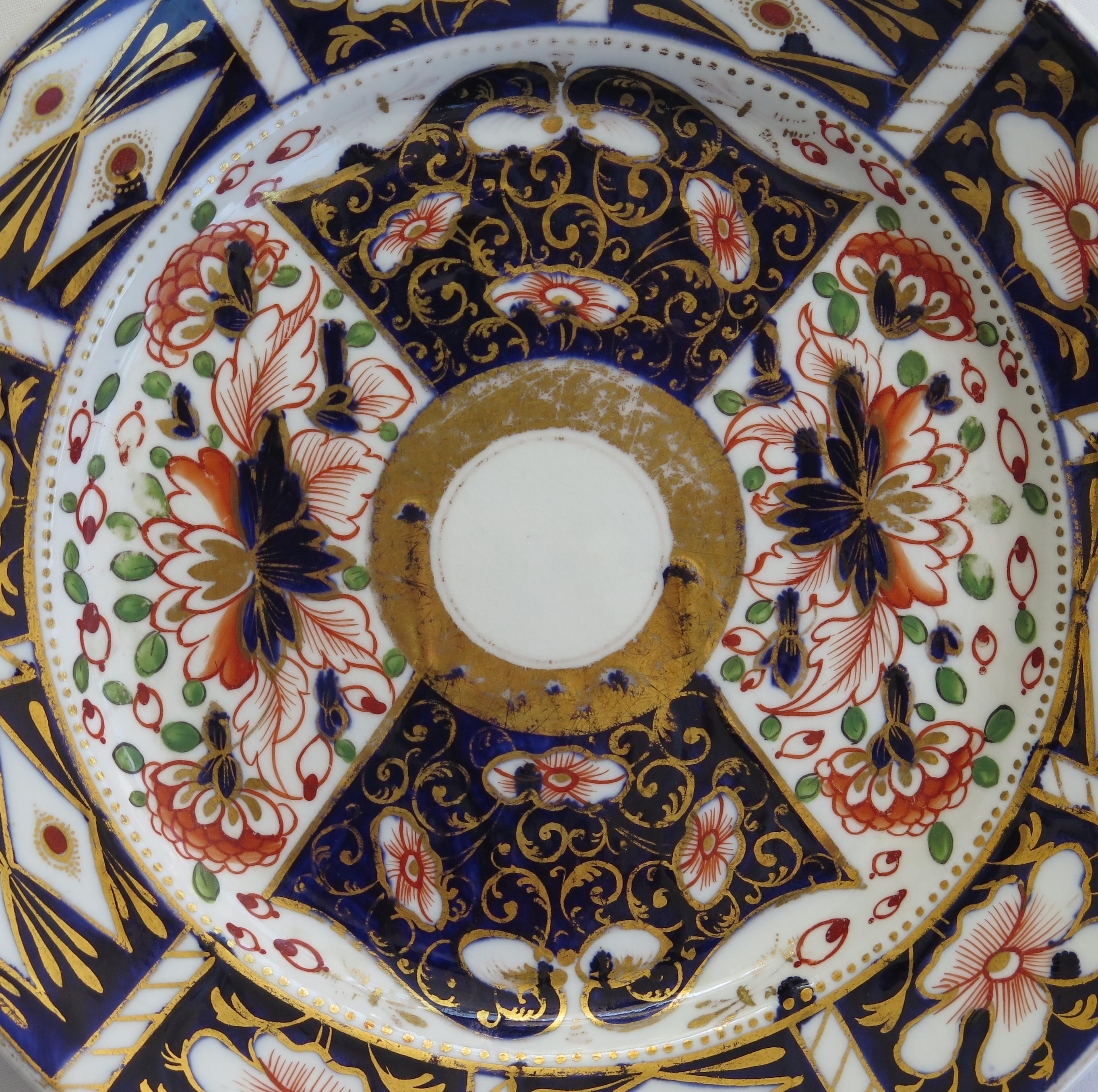 SIX Davenport Porcelain Plates Hand Painted and Gilded Pattern, Circa 1870 For Sale 7