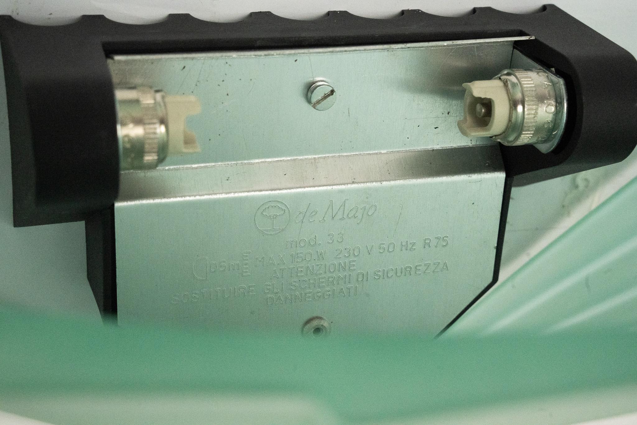 Set di sei appliques De Majo in spesso vetro verde di Murano. Italia anni '80 in vendita 5