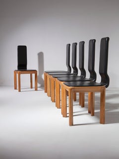 Set of Six "De Nos" Chairs by Angelo Mangiarotti for Skipper, Italy, 1970s.