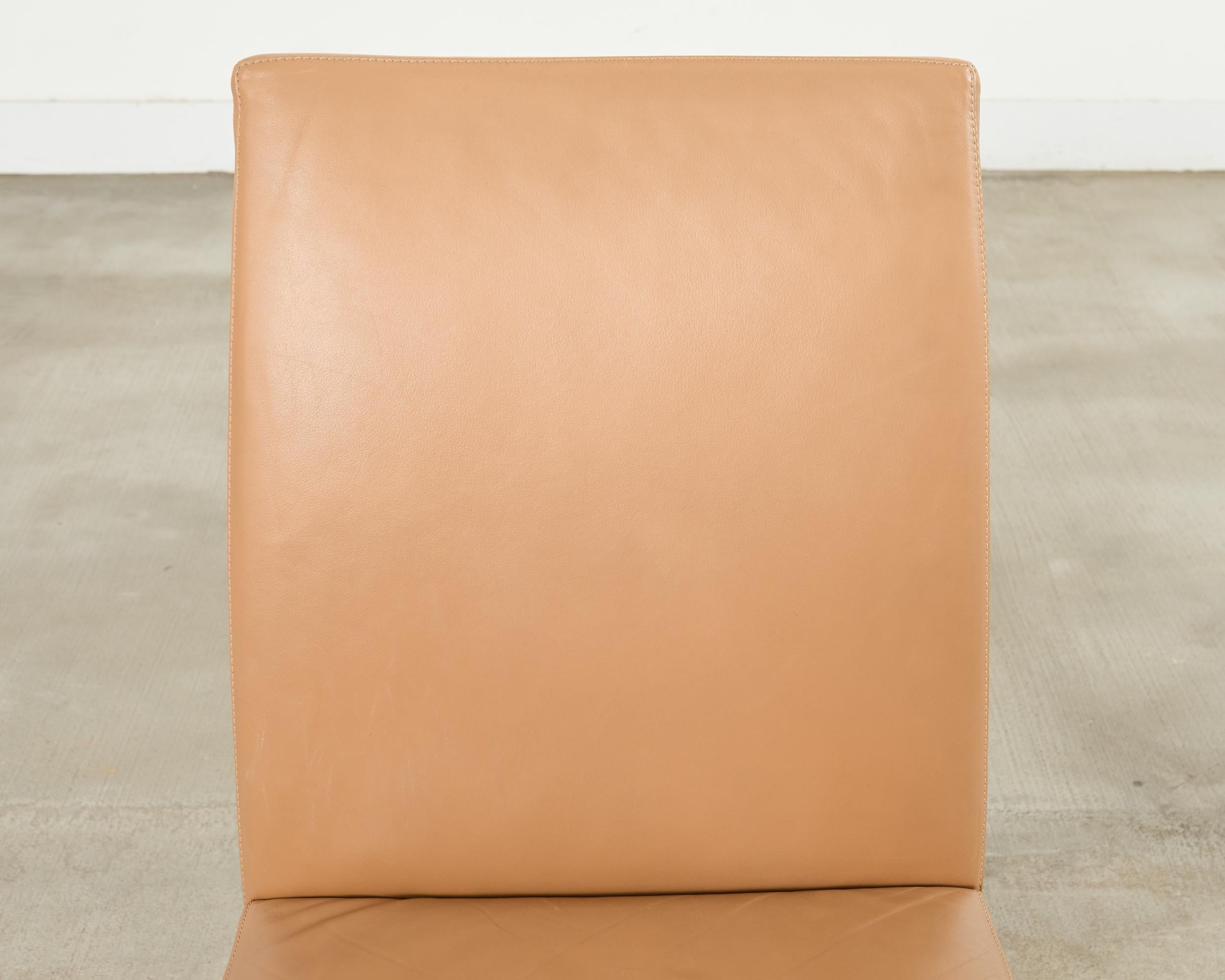 Set di sei sedie da pranzo Parsons in pelle di cammello de Sede in vendita 7