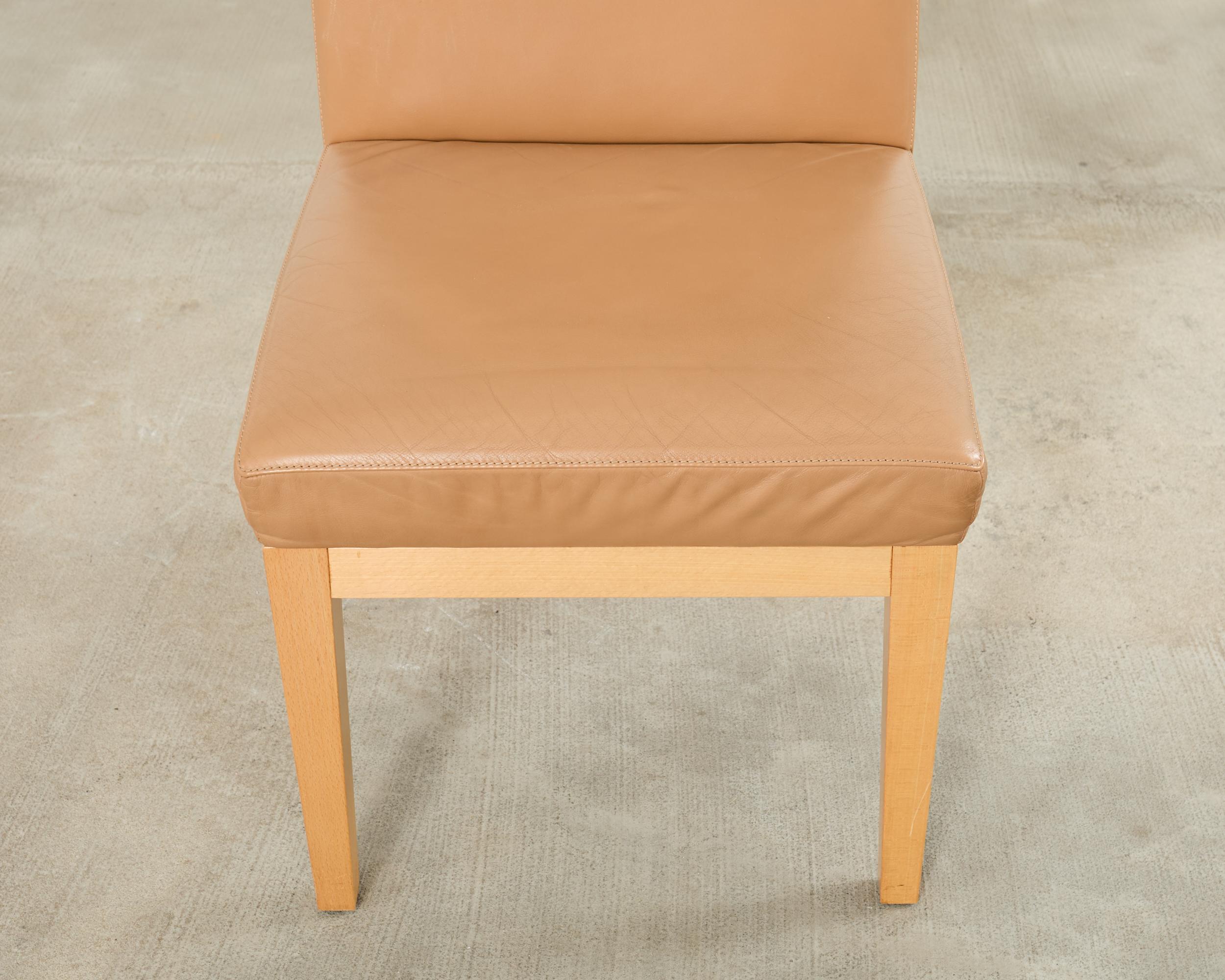 Set di sei sedie da pranzo Parsons in pelle di cammello de Sede in vendita 8