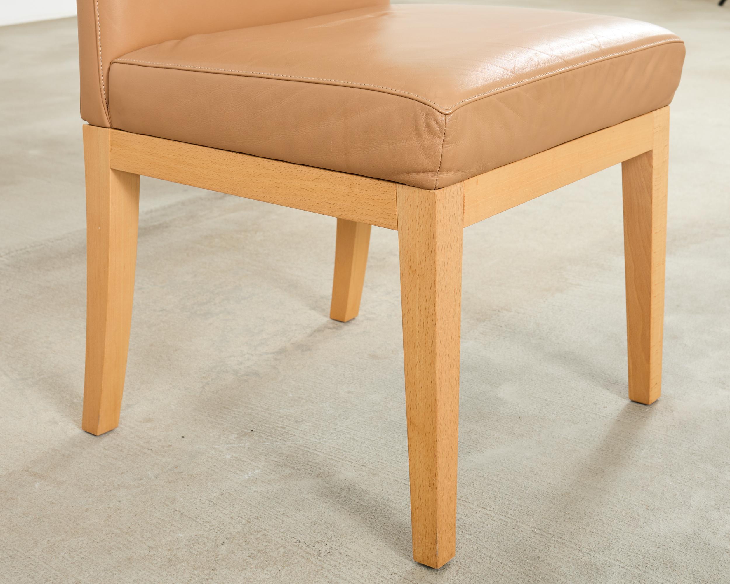 Set di sei sedie da pranzo Parsons in pelle di cammello de Sede in vendita 10