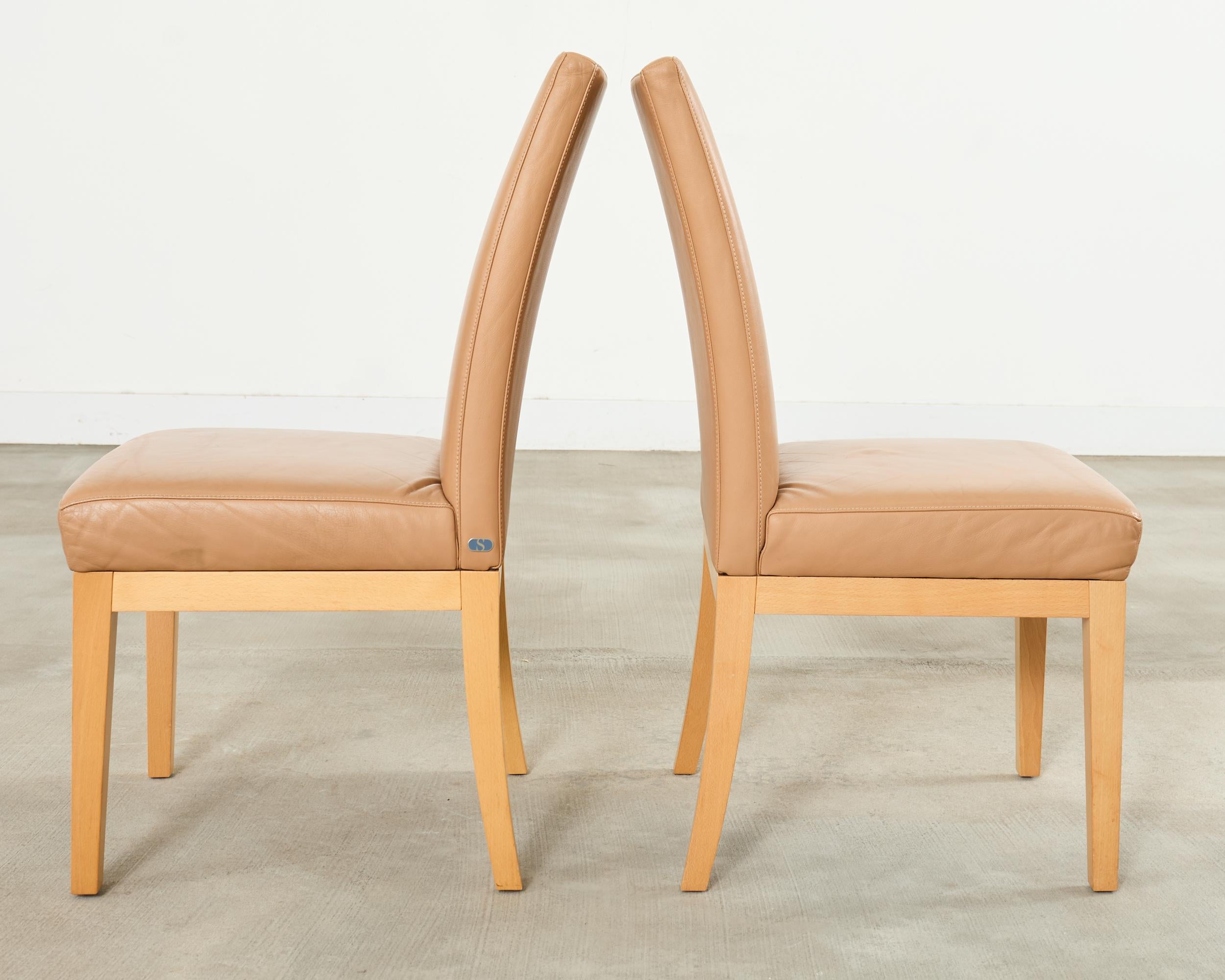 Set di sei sedie da pranzo Parsons in pelle di cammello de Sede in vendita 1