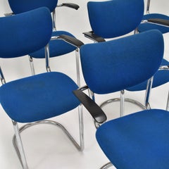 Set of Six De Wit 3011 Armchairs