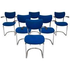 Set of Six De Wit 3011 Armchairs