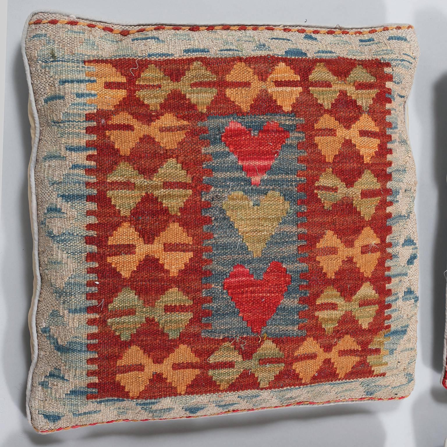 Hand-Woven Set of Six Decorative Pillows, Vintage Kilim Pilows
