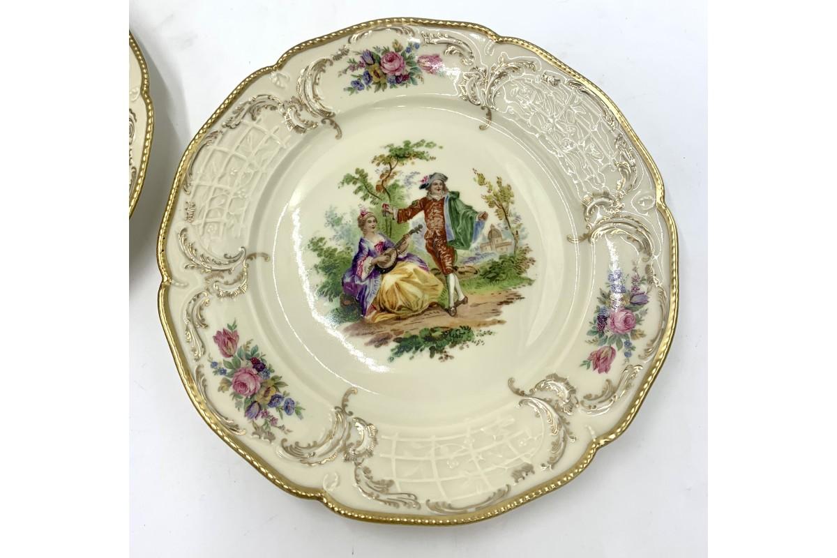 German Set of Six Decorative Plates, Rosenthal Sanssouci