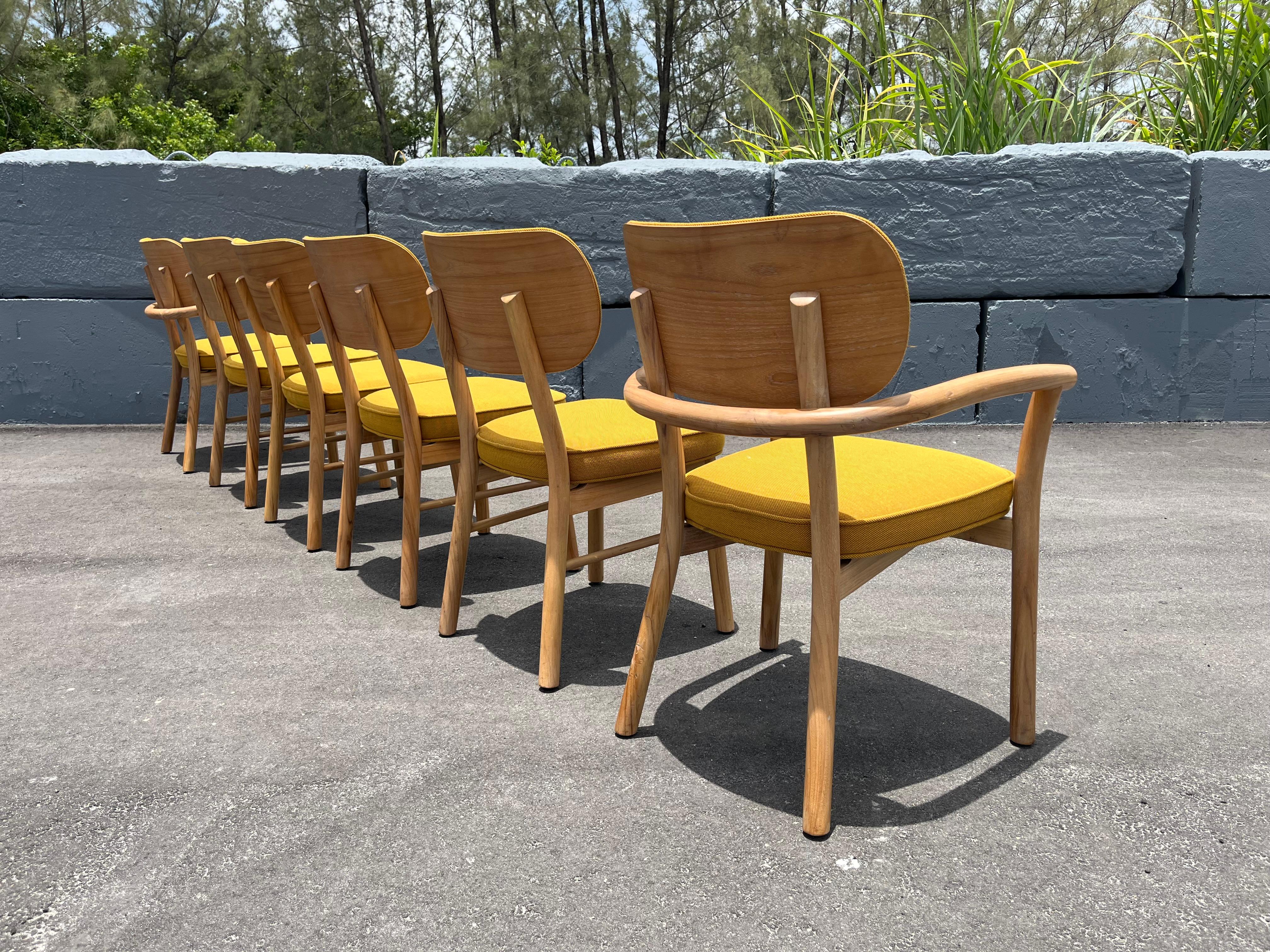 Set di sei sedie da pranzo di design in vendita 7
