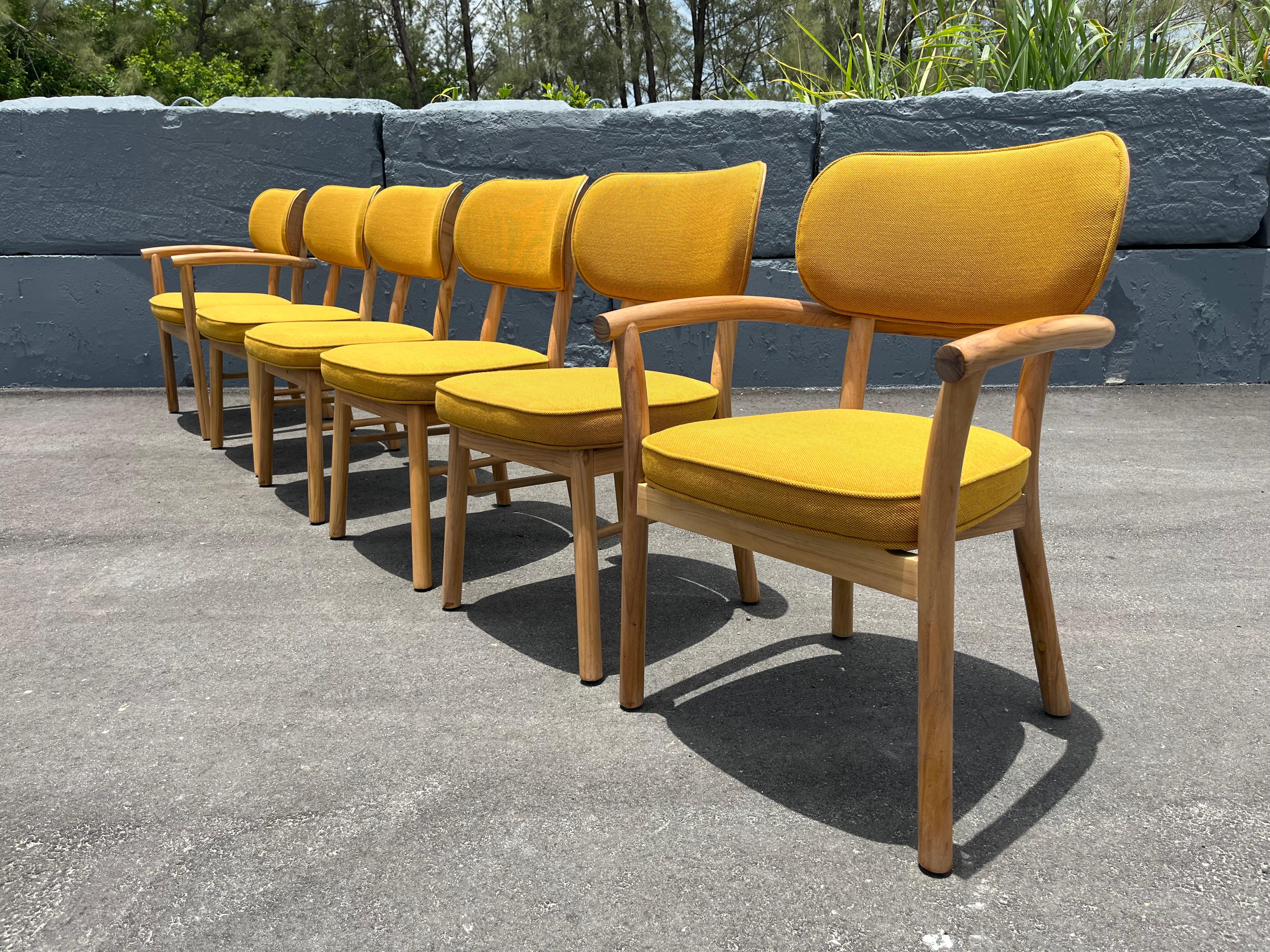 Sconosciuto Set di sei sedie da pranzo di design in vendita