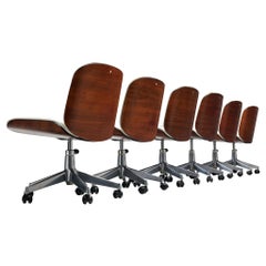 Set of Six Desk Chairs by Ico Parisi for MIM Roma