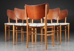 Set of Six Dining Chairs by Niels Eva and Koppel