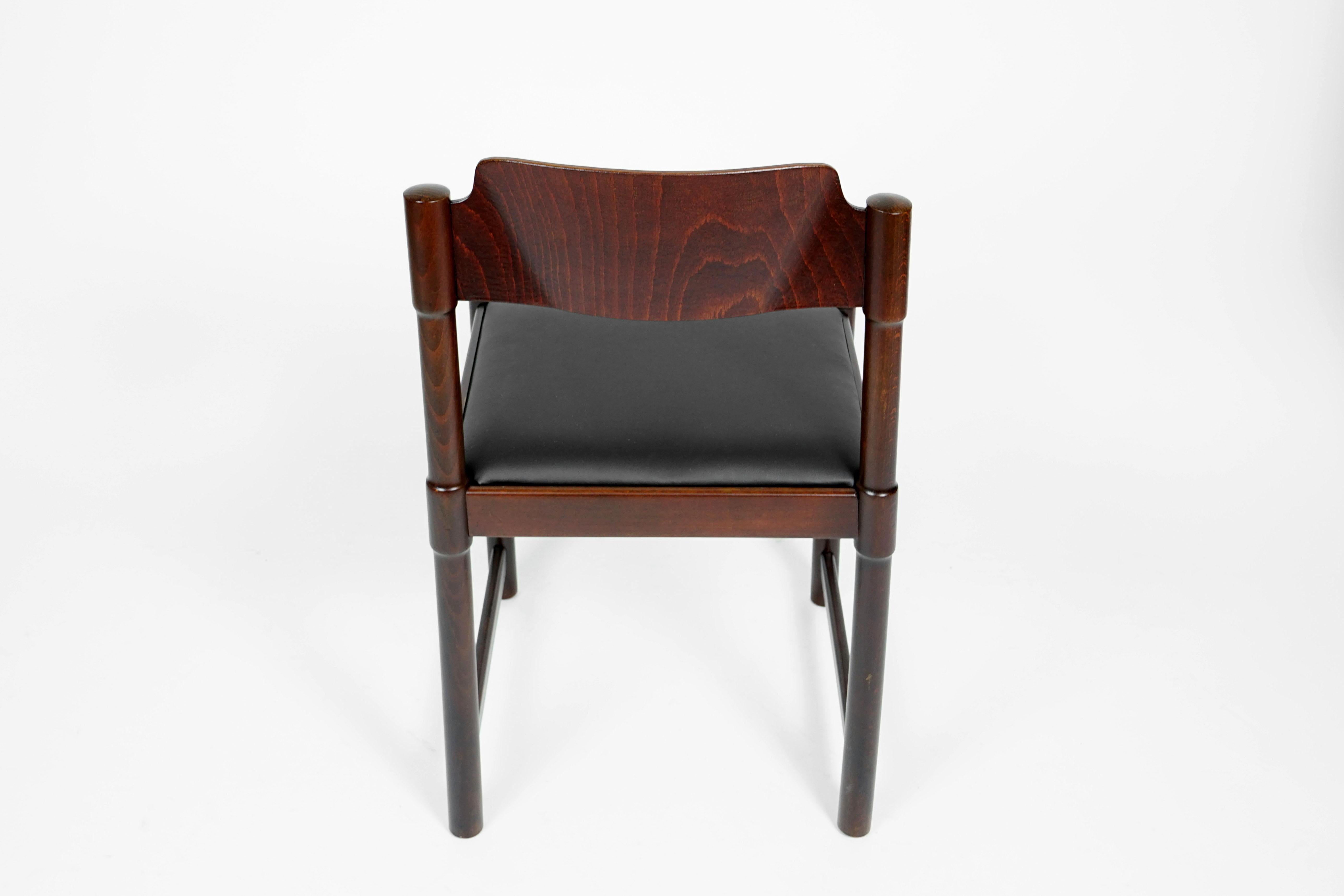Faux Leather Set of Six Dining Chairs by Antonin Suman, 1970s For Sale