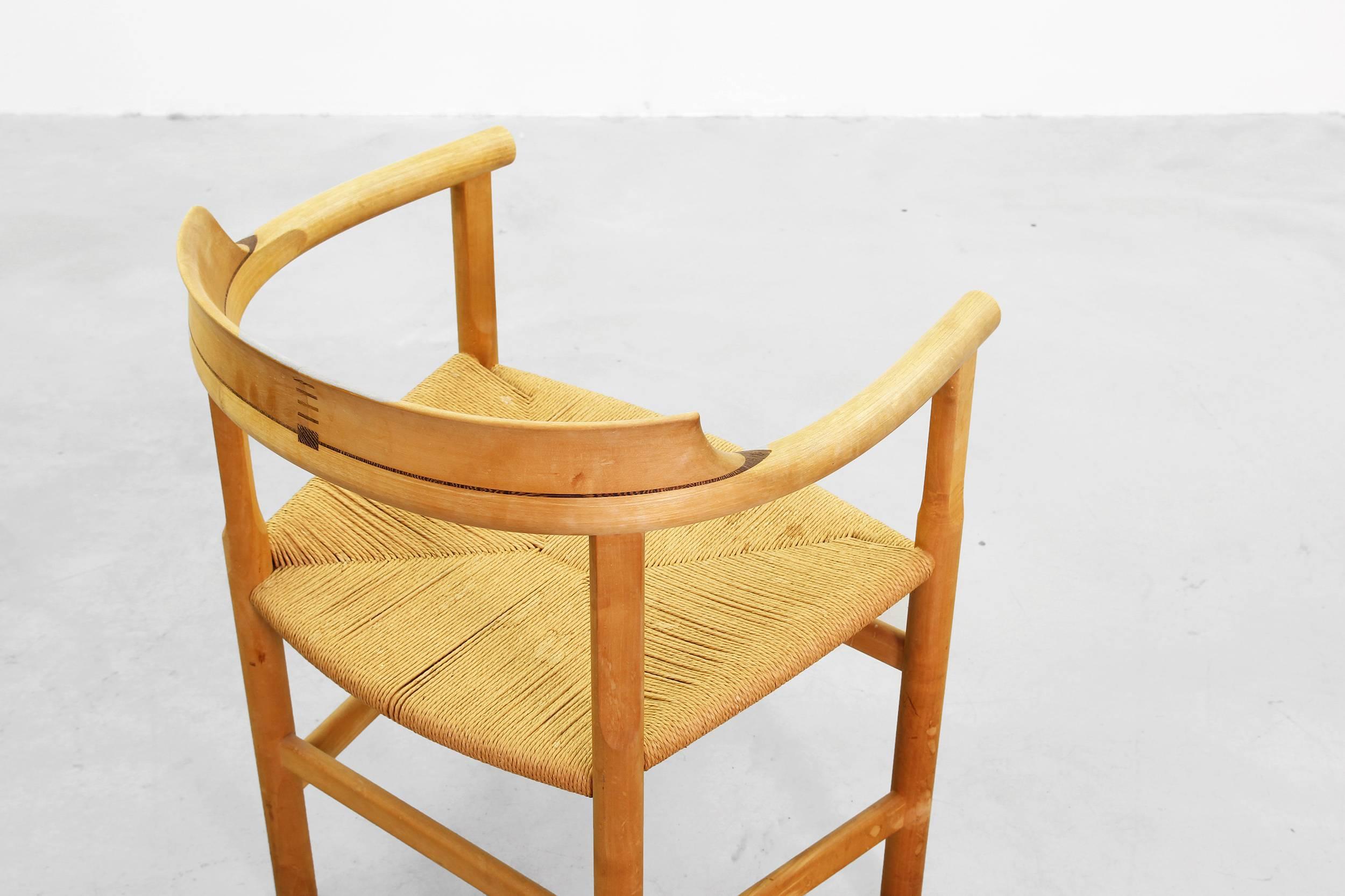 Set of Six Dining Chairs Armchairs by Hans Wegner for PP Mobler Denmark 3