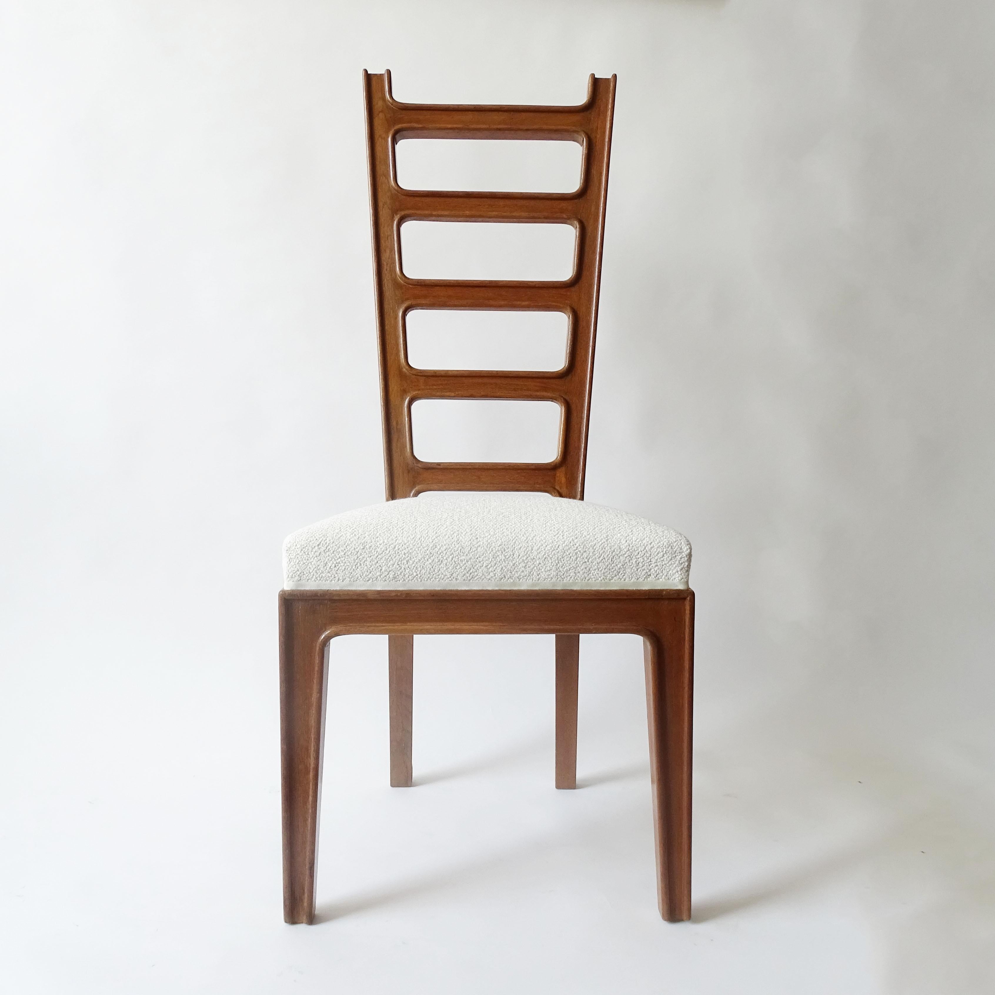 Set of six dining chairs attributed to Gio Ponti, Italy 1940s For Sale 1