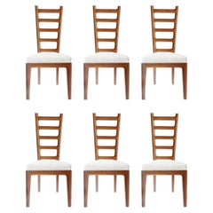 Set of six dining chairs attributed to Gio Ponti, Italy 1940s