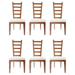 Vintage Set of six dining chairs attributed to Gio Ponti, Italy 1940s