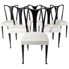 Set of Six Dining Chairs, Attributed to Guglielmo Ulrich, Italy 1940s Set of Six Dining Chairs, Attributed to Guglielmo Ulrich, Italy 1940s