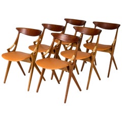 Set of Six Dining Chairs by Arne Hovmand-Olsen