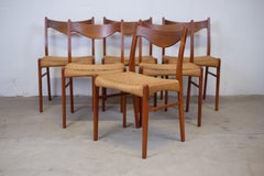 Set of Six Dining Chairs by Arne Wahl Iversen for Glyngøre Stolefabrik, Danish