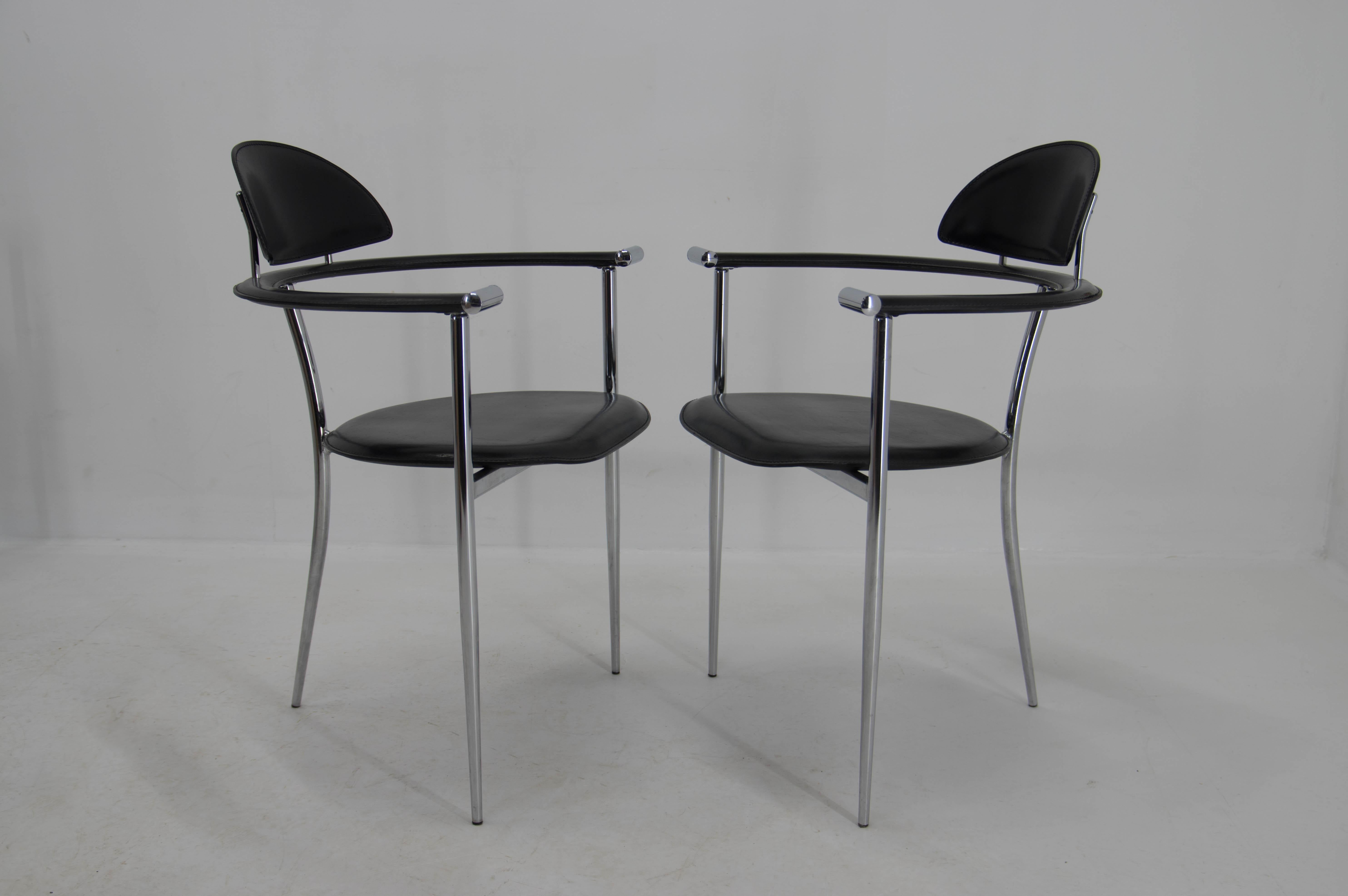 Set of Six Dining Chairs by Arrben, Italy, 1980s 2