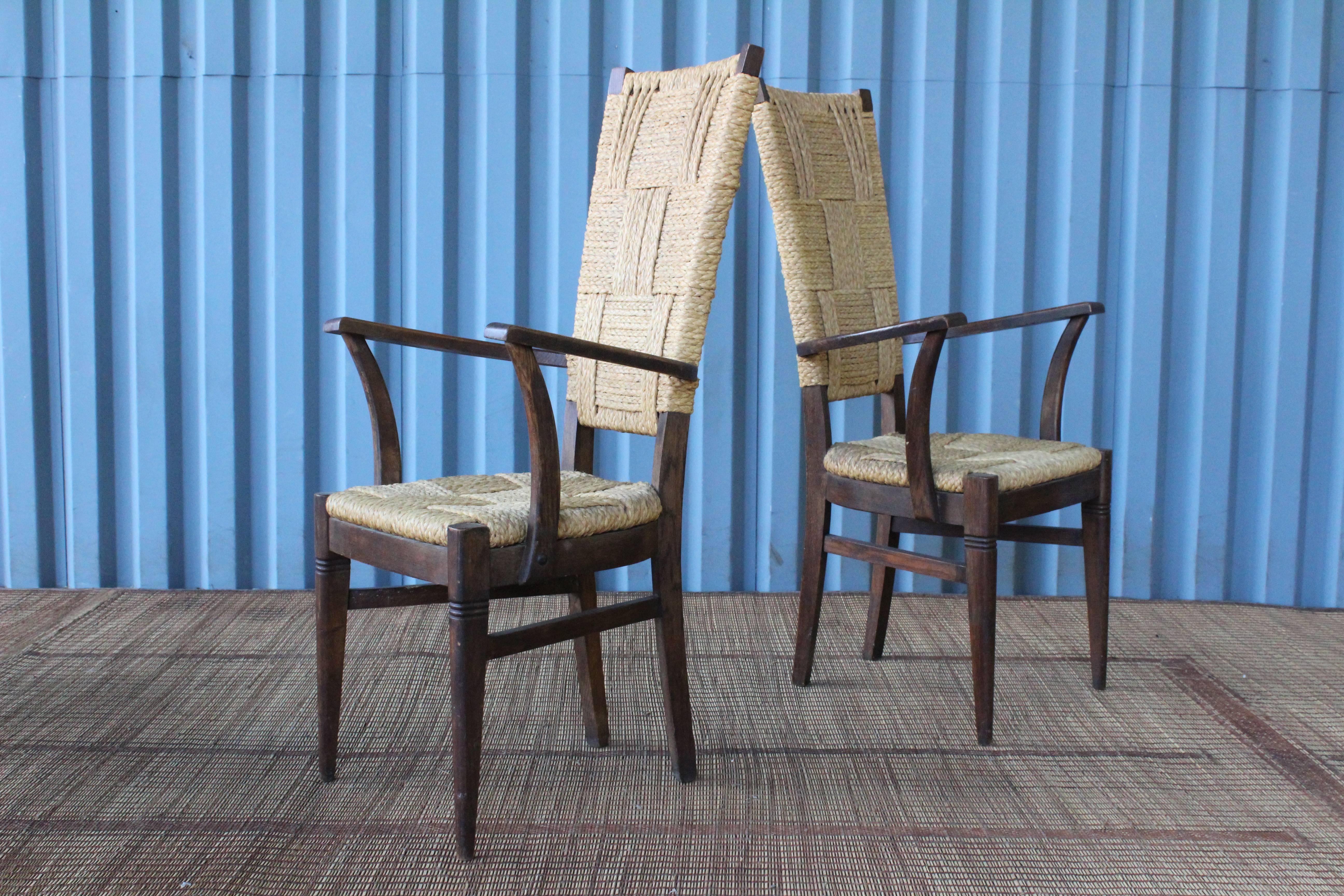 Set of Six Dining Chairs by Audoux-Minet, France, 1950s 2