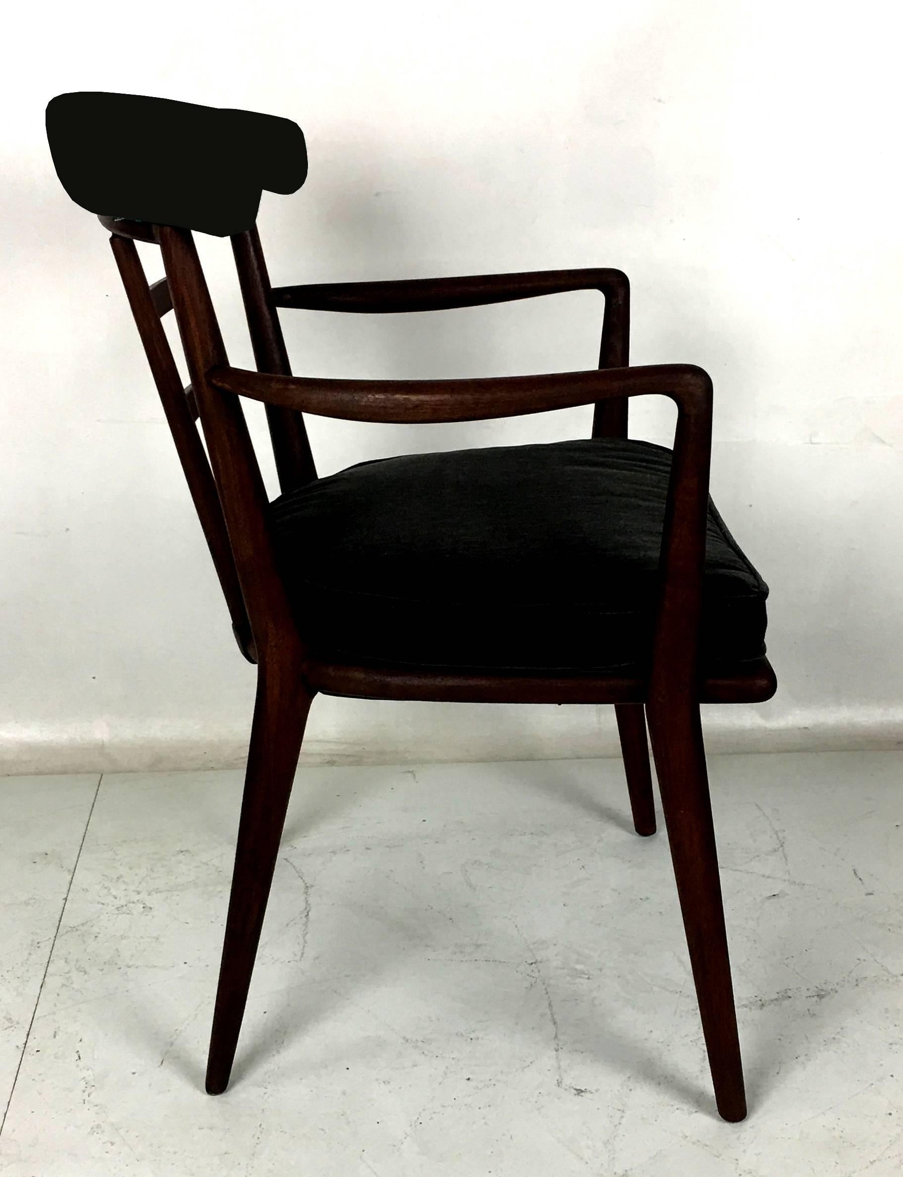 Mahogany Set of Six Dining Chairs by Bert England for Johnson Furniture