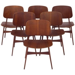 Set of Six Dining Chairs by Børge Mogensen