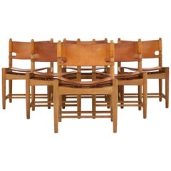Set of Six Dining Chairs by Børge Mogensen