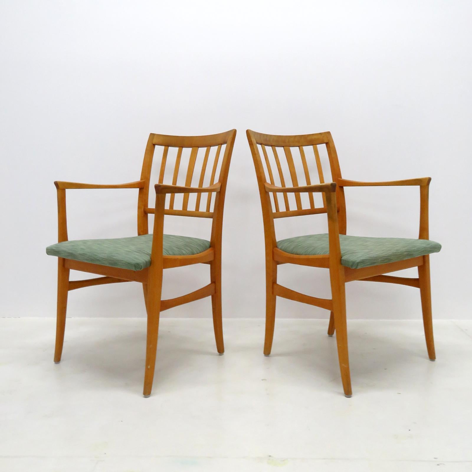 Scandinavian Modern Set of Six Dining Chairs by Carl Malmsten, 1950  For Sale