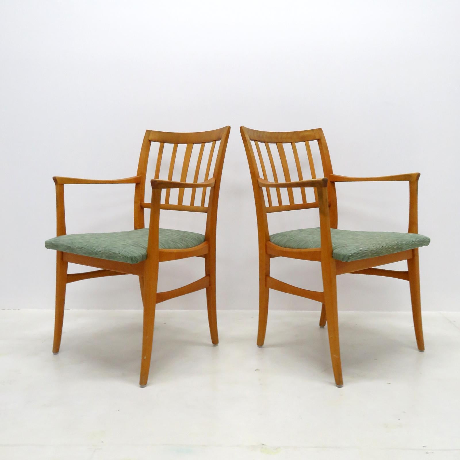 Scandinave moderne Ensemble de six chaises de salle à manger par Carl Malmsten, 1950 en vente