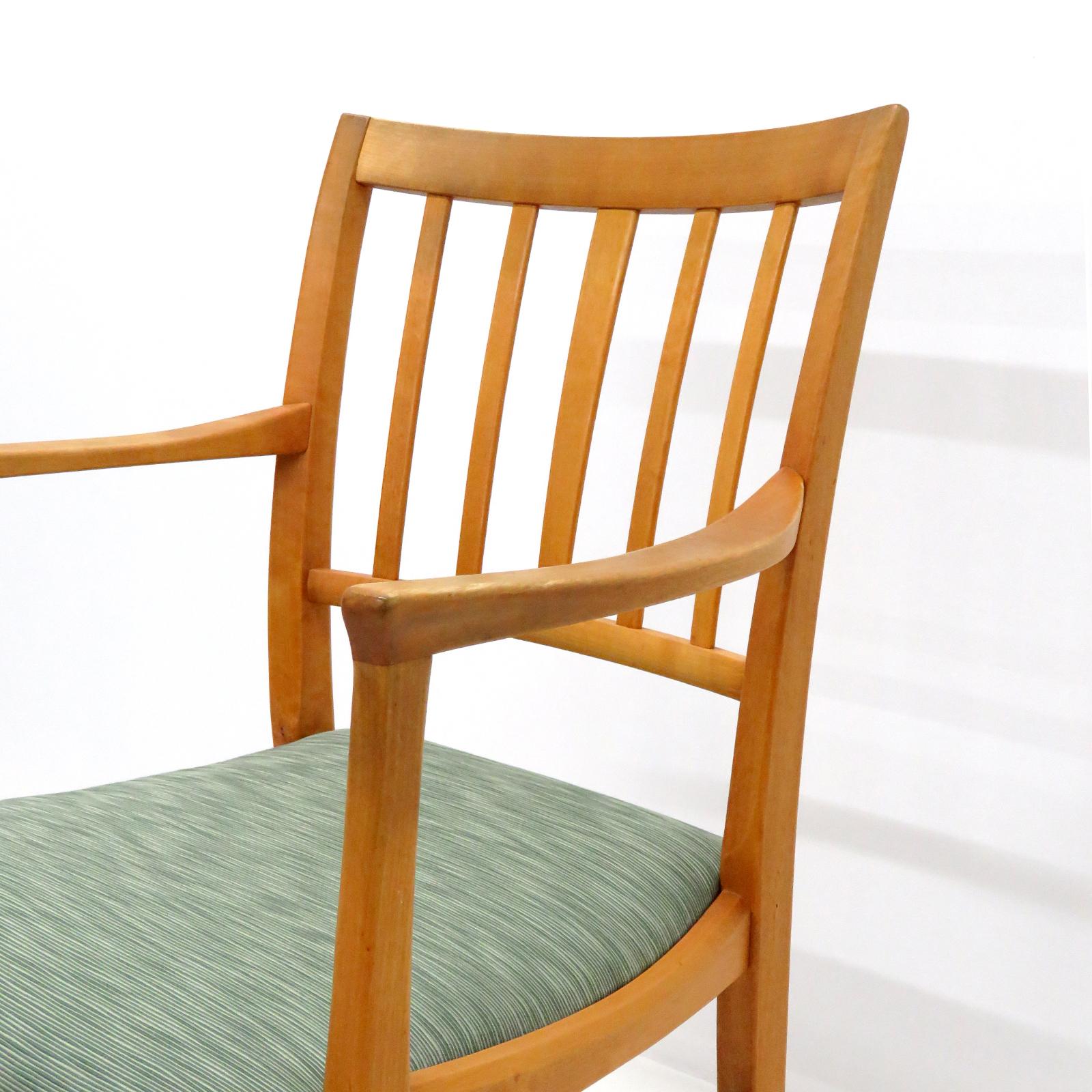Stained Set of Six Dining Chairs by Carl Malmsten, 1950  For Sale