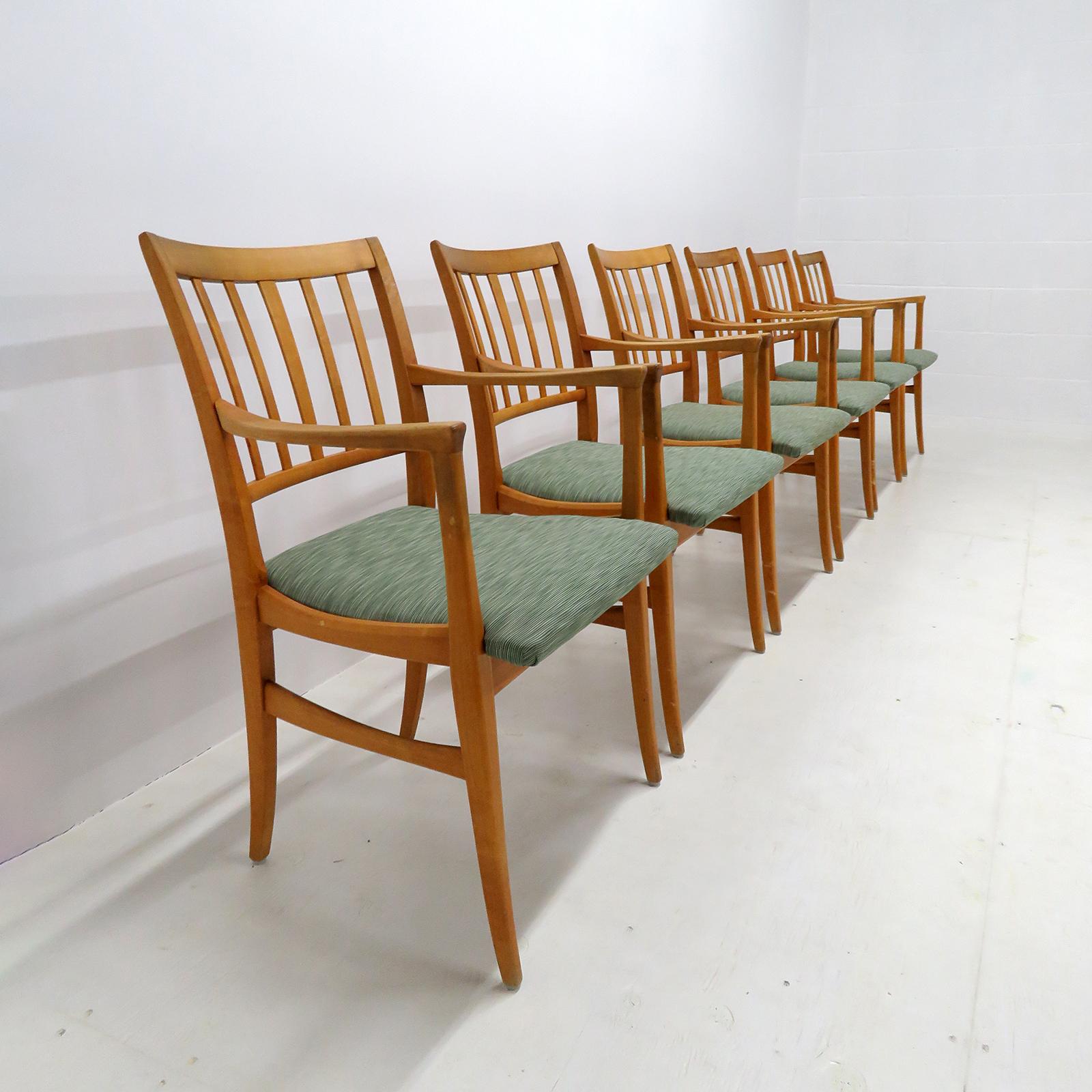 Set of Six Dining Chairs by Carl Malmsten, 1950  In Good Condition For Sale In Los Angeles, CA