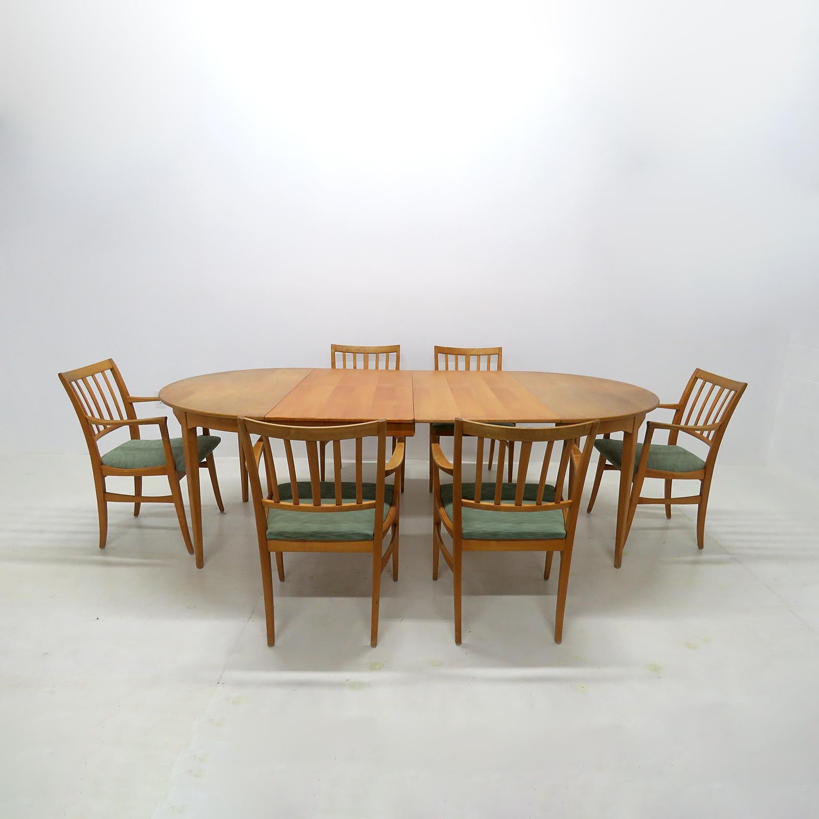 Ensemble de six chaises de salle à manger par Carl Malmsten, 1950  en vente 1