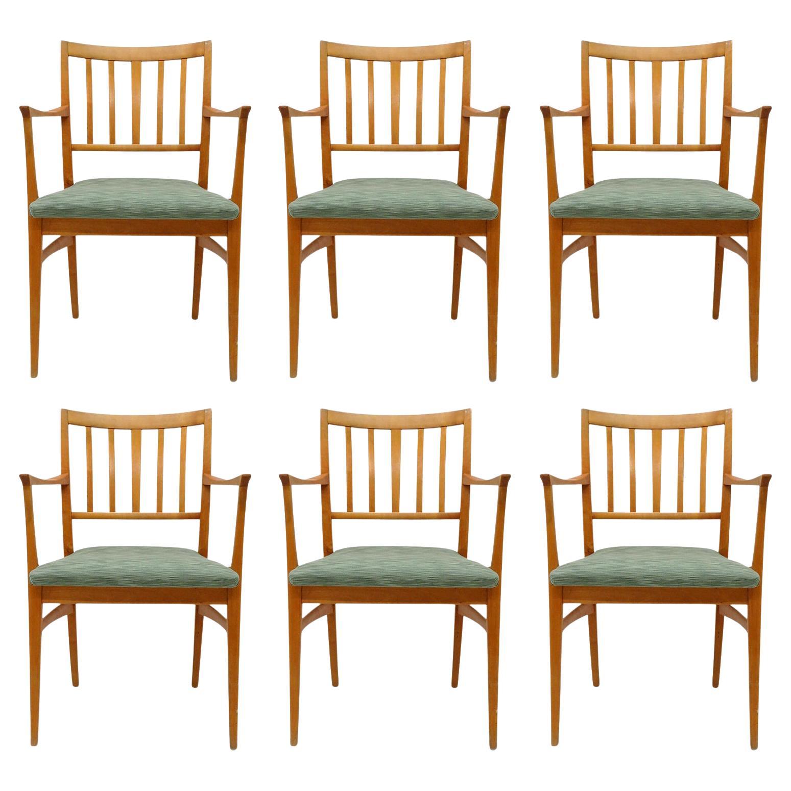 Set di sei sedie da pranzo di Carl Malmsten, 1950