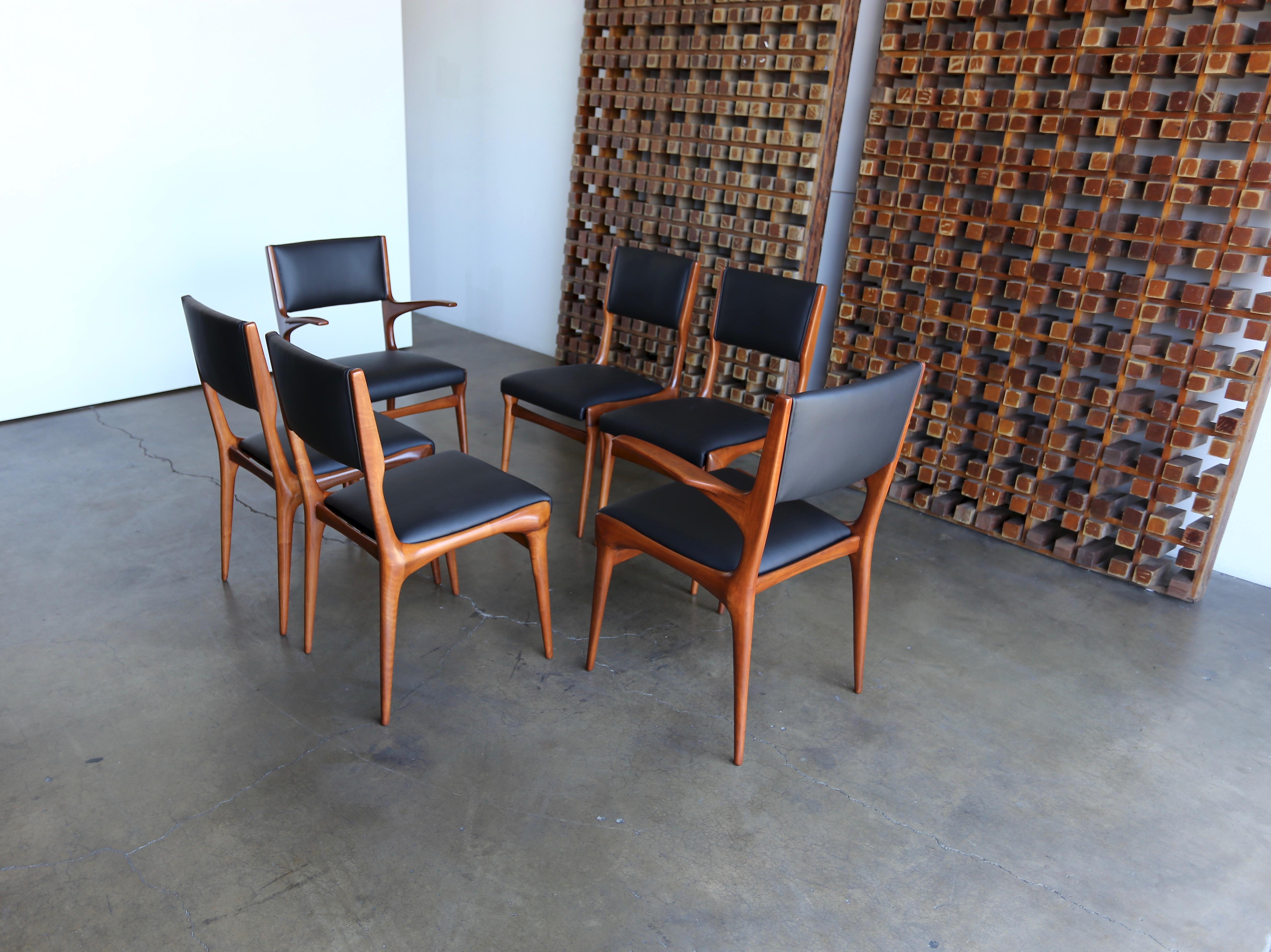 Set of Six Dining Chairs by Carlo di Carli In Good Condition In Costa Mesa, CA