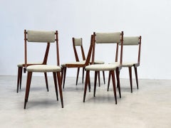 Juego de seis sillas de comedor de Carlo Ratti