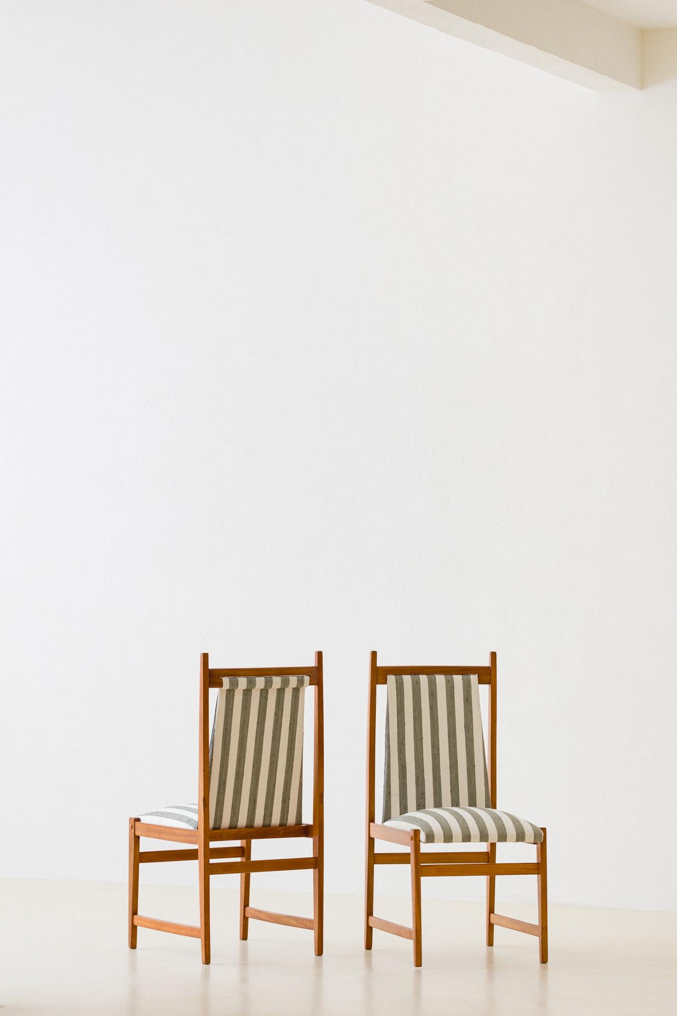 Hand-Woven Set of Six Dining Chairs, by Celina Decorações, 1960s, Brazilian Midcentury For Sale