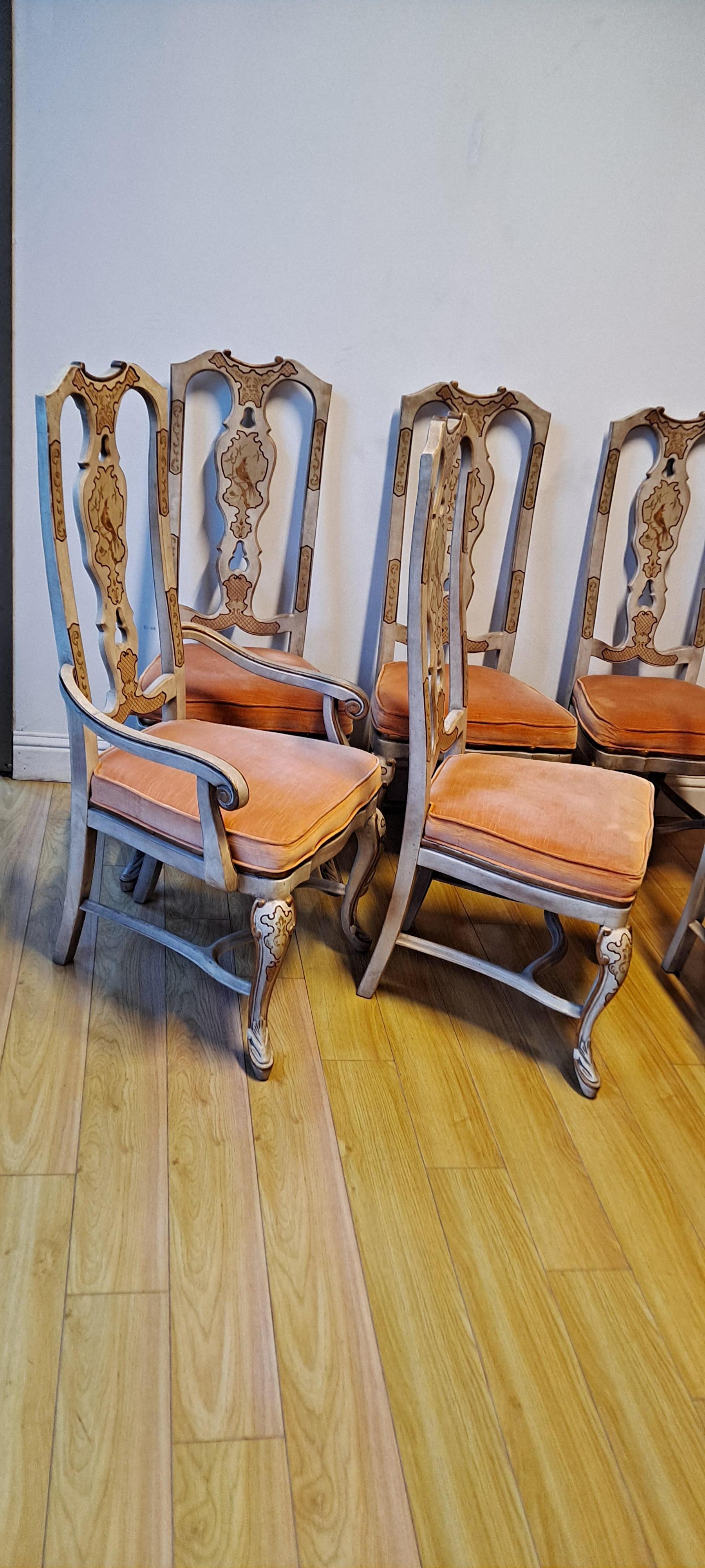 20th Century Set of Six Dining Chairs by Drexel Heritage Collection For Sale