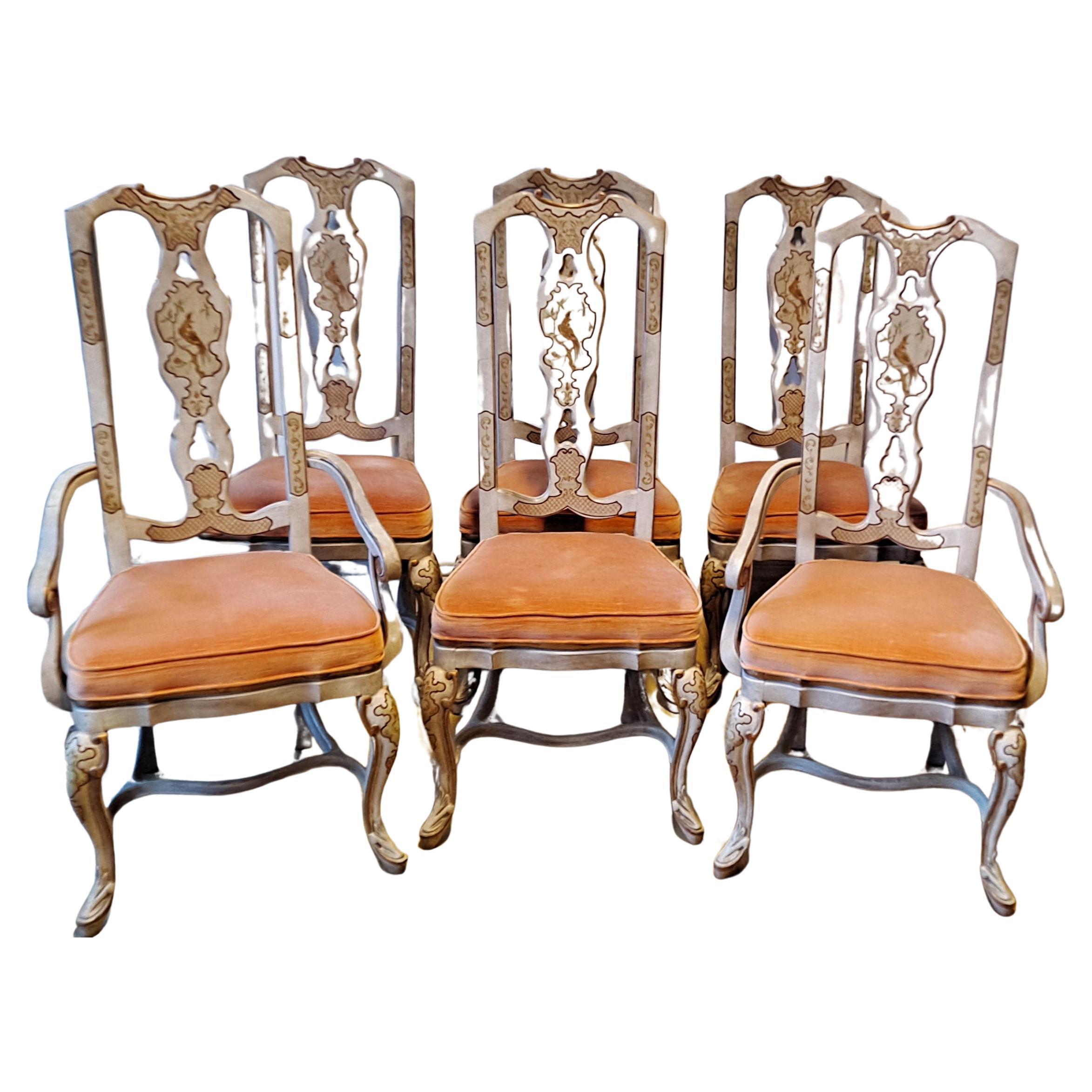 Set of Six Dining Chairs by Drexel Heritage Collection For Sale