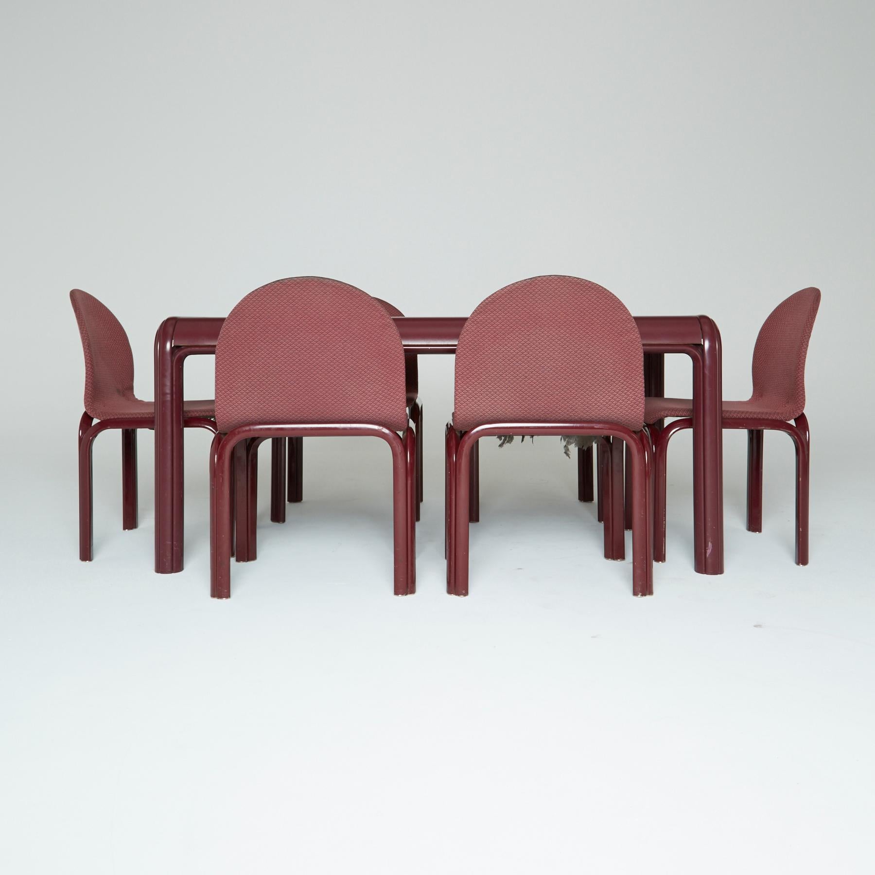 Set of Six Dining Chairs by Gae Aulenti for Knoll International, Signed, 1970s 2