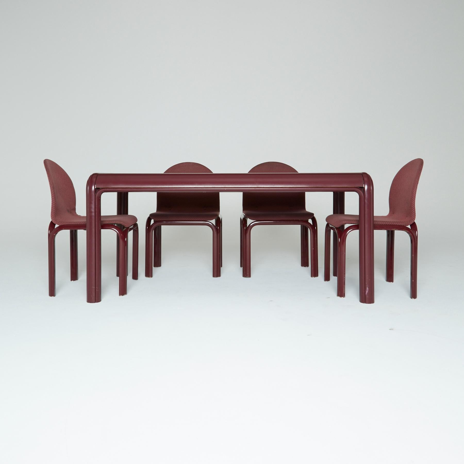 Set of Six Dining Chairs by Gae Aulenti for Knoll International, Signed, 1970s 3