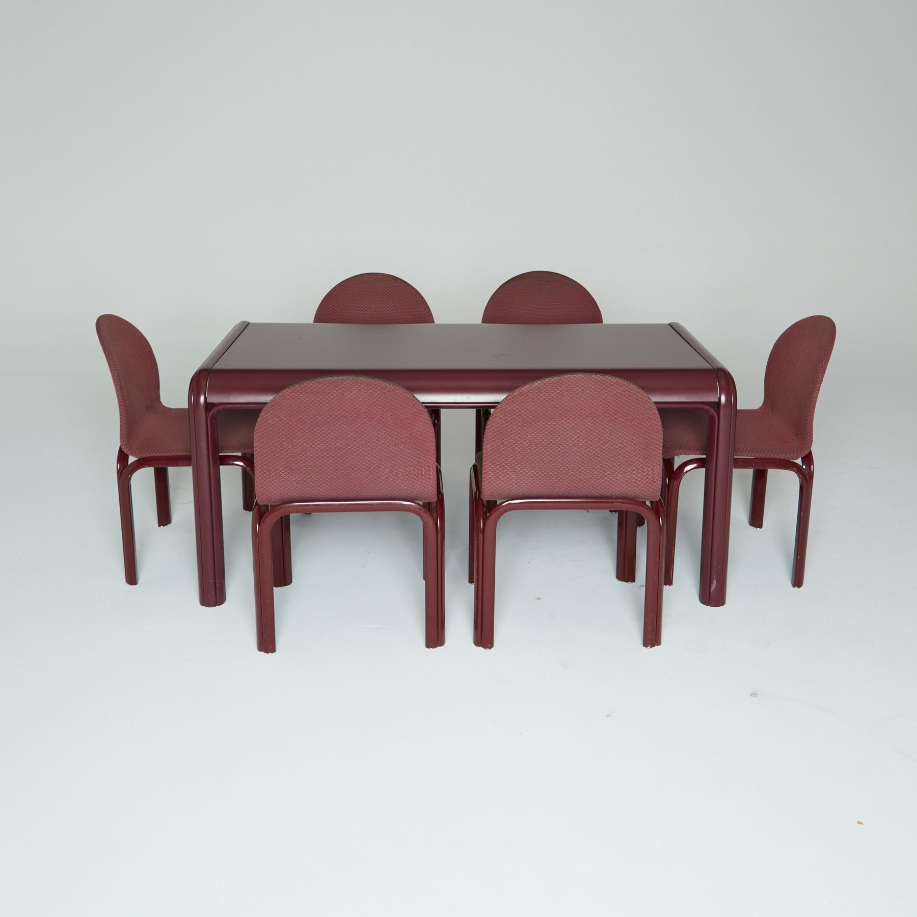 Set of Six Dining Chairs by Gae Aulenti for Knoll International, Signed, 1970s 4