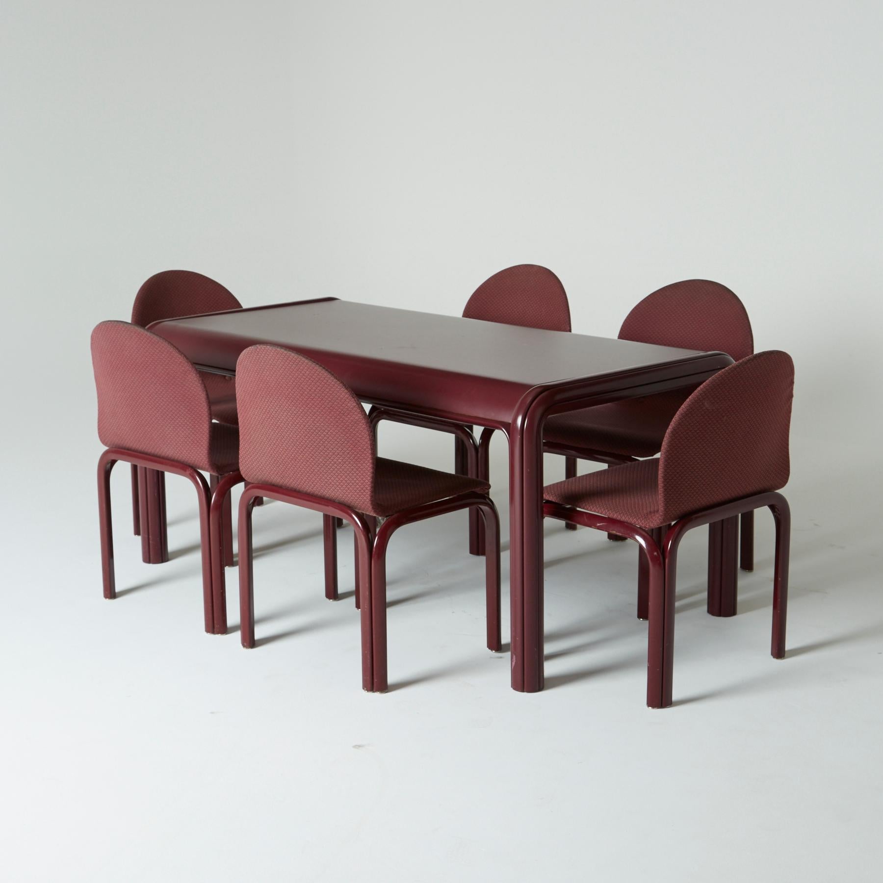 Set of Six Dining Chairs by Gae Aulenti for Knoll International, Signed, 1970s 5