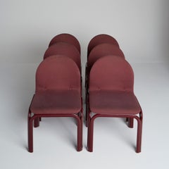 Set of Six Dining Chairs by Gae Aulenti for Knoll International, Signed, 1970s