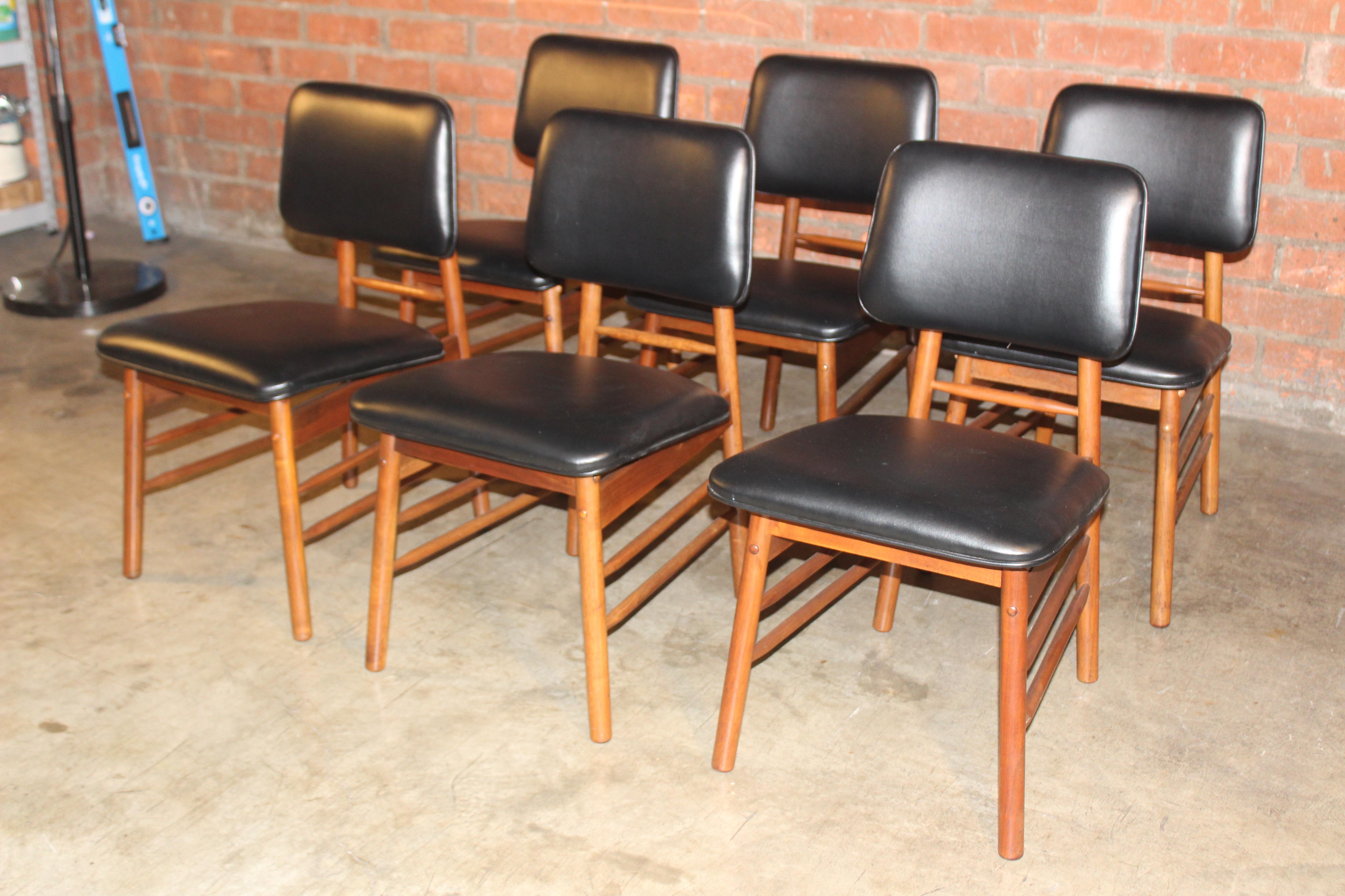 Set of Six Dining Chairs by Greta Grossman, 1950s For Sale 3