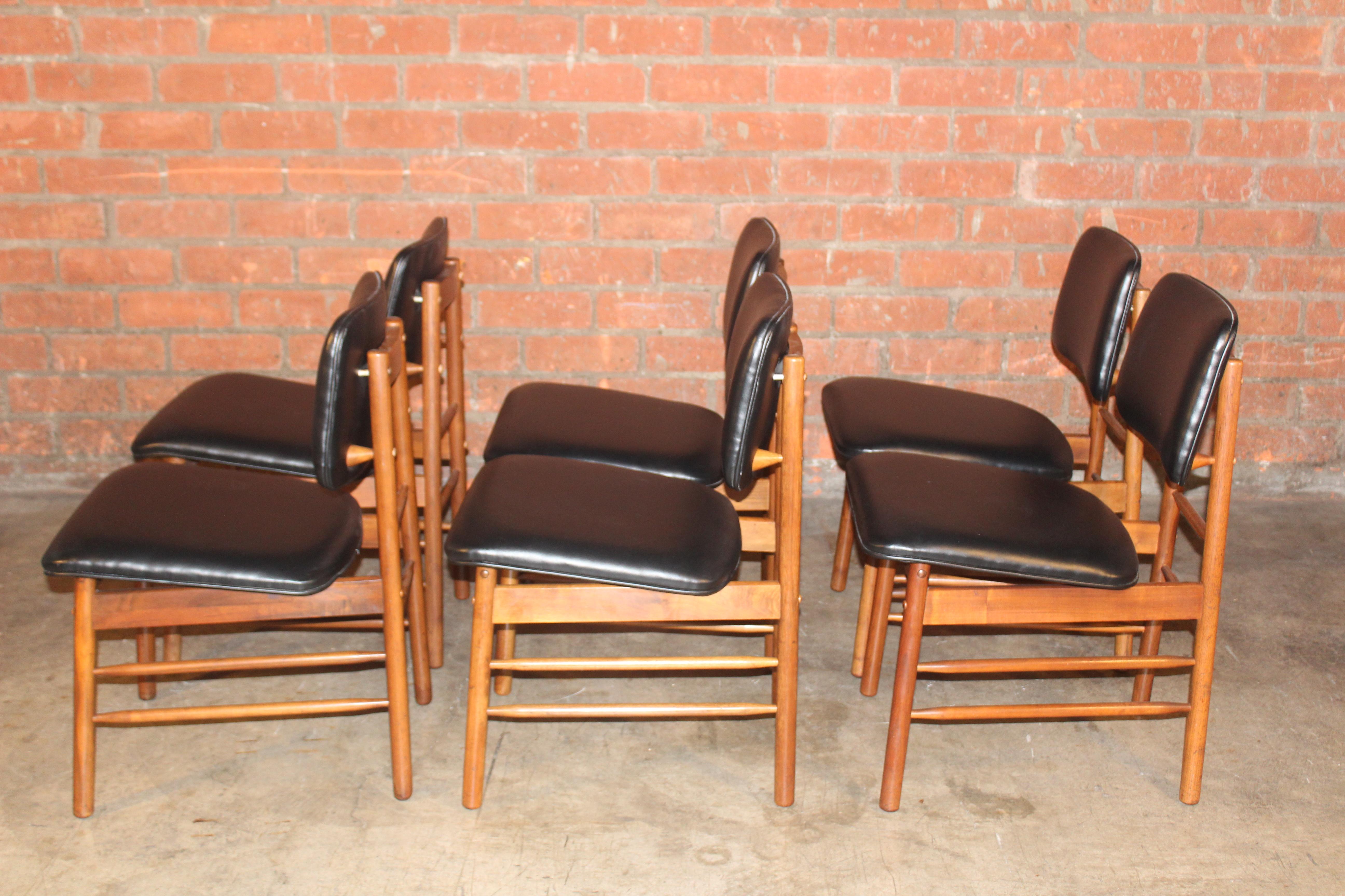 Set of Six Dining Chairs by Greta Grossman, 1950s For Sale 4